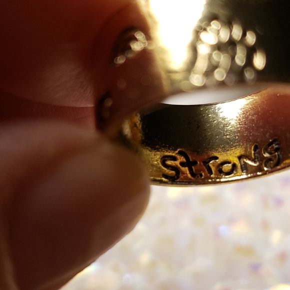 “Strong” Stamped S925 silver artistic band - Picture 11 of 13